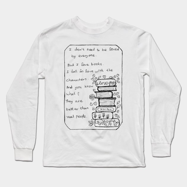 FALL IN LOVE WITH BOOKS Long Sleeve T-Shirt by HAVE SOME FUN